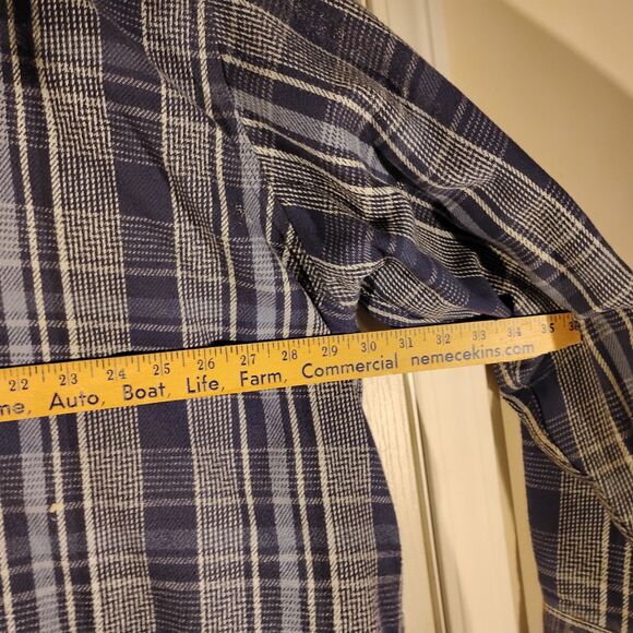 Carhartt flannel shirt jacket shacket mens 3XL XXXL blue plaid vintage 90's Y2K - Picture 8 of 11